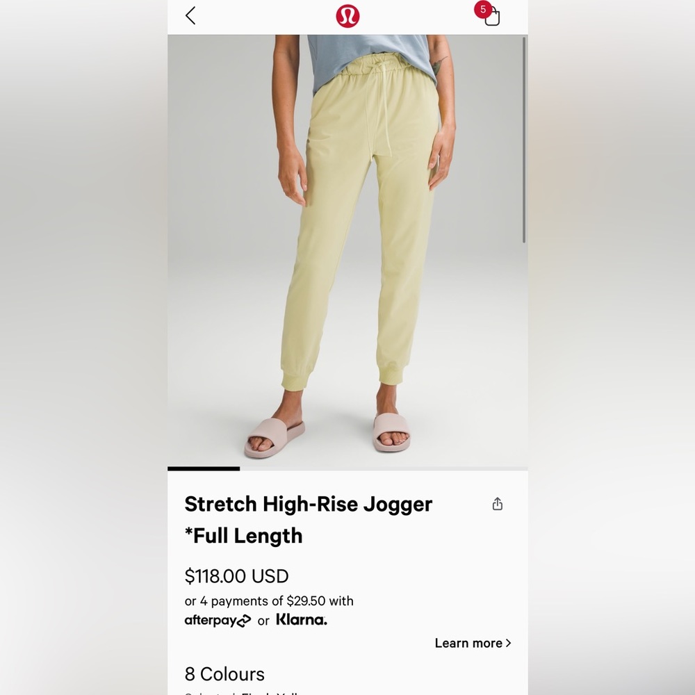 BNWT stretch high rise joggers